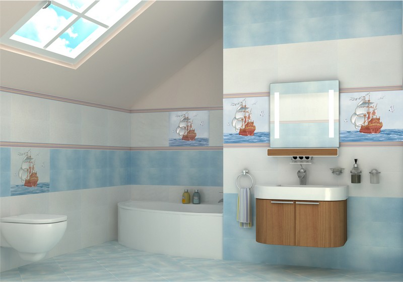 Фото в интерьере для ванной Europa Ceramica Vintage 20x50